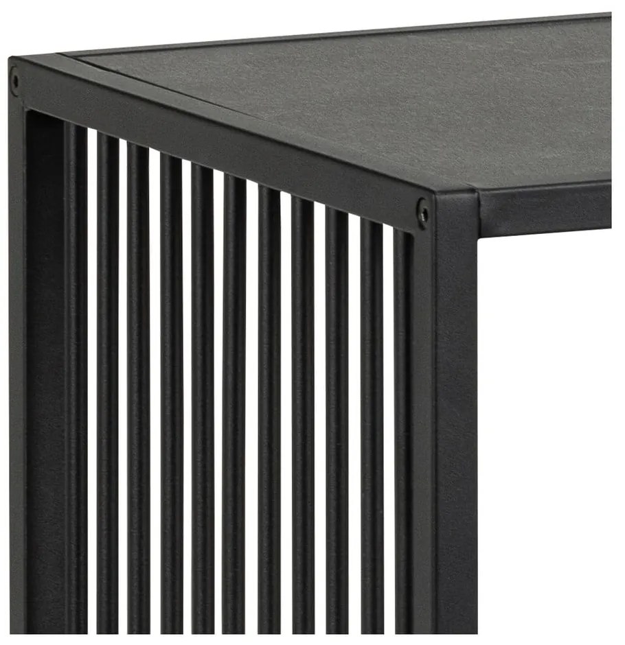 Bibliotecă neagră cu aspect de piatră 120x83 cm Strington – Actona