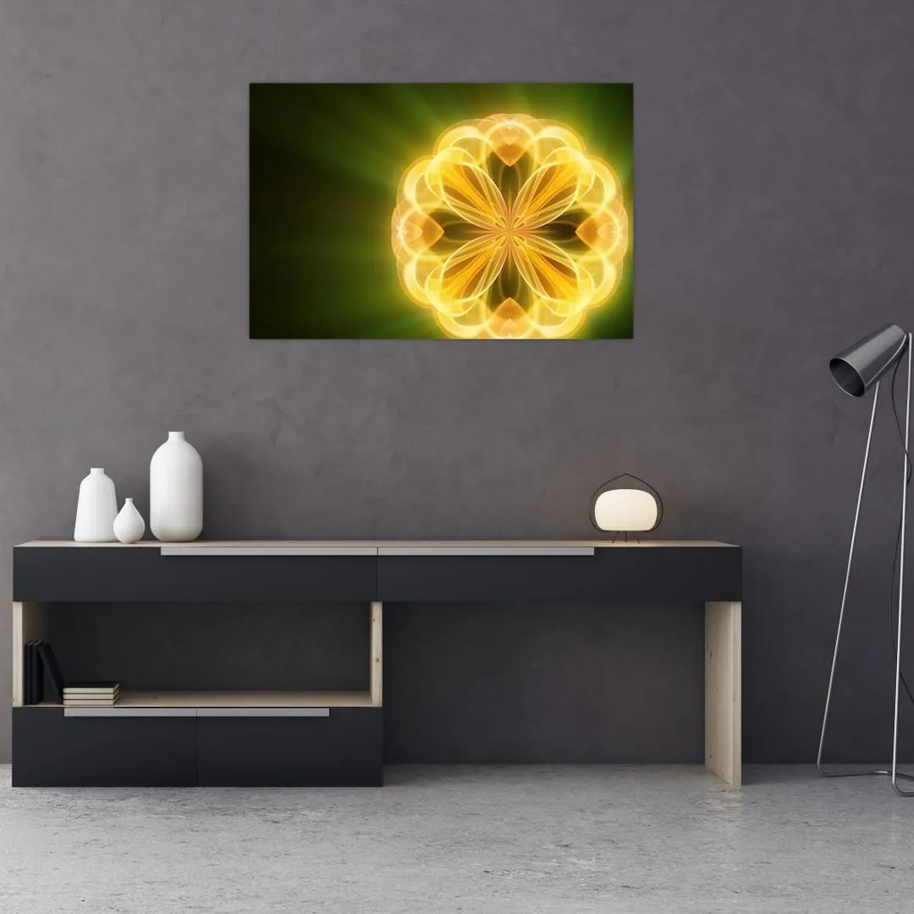 Tablou cu floare galbenă (90x60 cm)