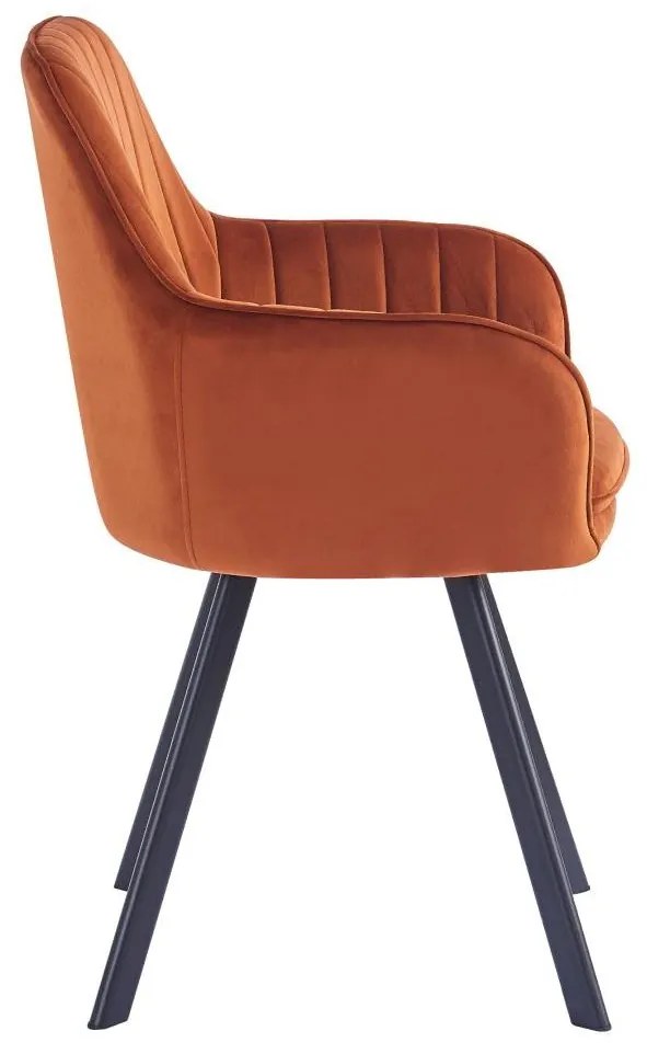 Fotoliu design Aurela (teracotă + negru) . 1097109