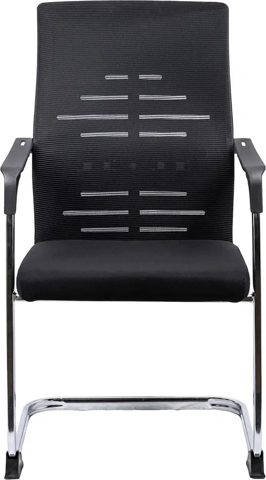 Scaun vizitator din mesh cu cadru cromat OFF 807 negru
