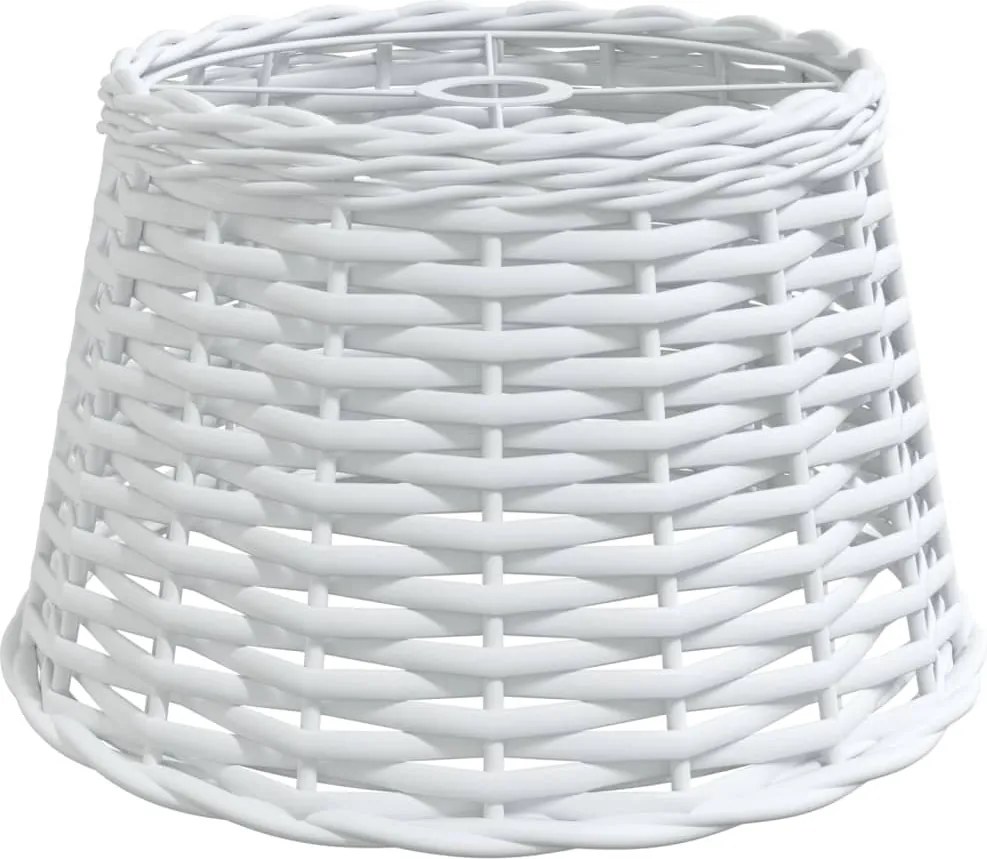 vidaXL Abajur lustră, alb, Ø38x23 cm, răchită