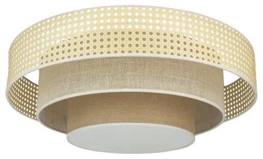 Plafonieră LED Duolla LUNETA LED/26W/230V d. 60 cm 4000K ratan/bej