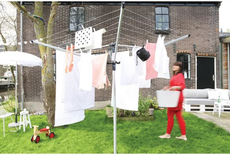 Brabantia Lift-O-Matic spațiu exterior 90300269, 60 m, Înălțime reglabilă, Țeapă metalică, Rezistent la coroziune, Inox