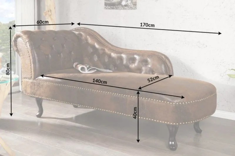 Canapea relax clasica stil englezesc Chesterfield maro antic