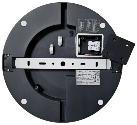 Plafonieră LED cu senzor pentru baie ELLÉ LED/24W/230V d. 26 cm IP54 antracit