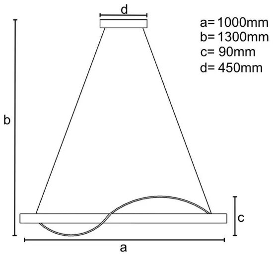 Lustră LED dimabilă pe cablu LED/70W/230V 3000-6500K + telecomandă