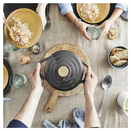 Oală cu capac Tefal AIR 20 cm antracit