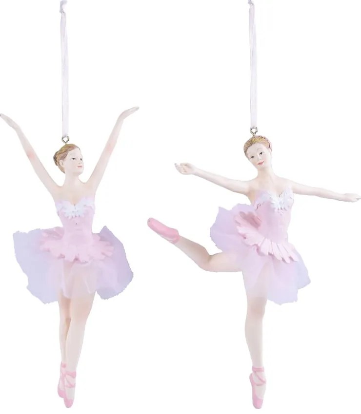 Set 2 ornamente suspendate în formă de balerină Ego Dekor