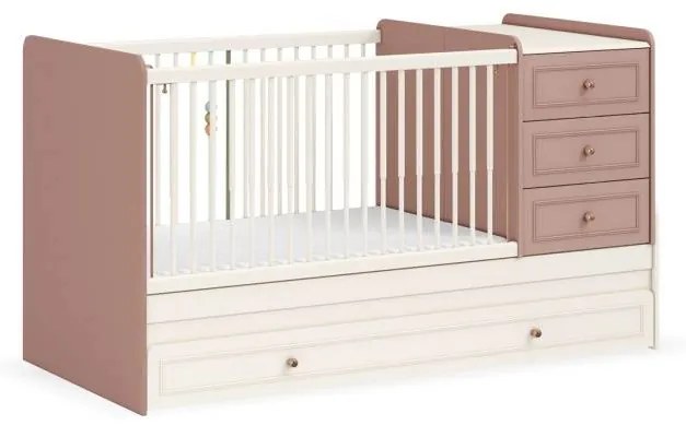 Patut transformabil cu pat suplimentar (80x180cm) ELEGANCE BABY