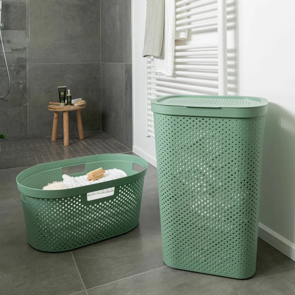 Curver Coș pentru rufe curate Infinity 39 l, verde