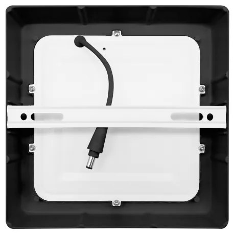 Plafonieră LED/12W/230V 3000/4000/6000K negru pătrat Solight WD171-B