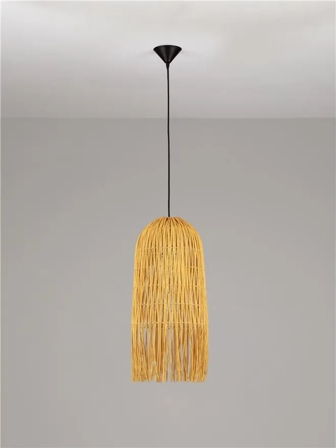 Lustra suspendata stil natural ratan galben VENA