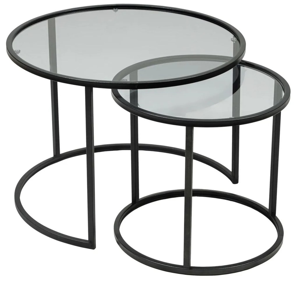 Set măsuțe cafea Tokijo (Negru fumuriu). 1127422
