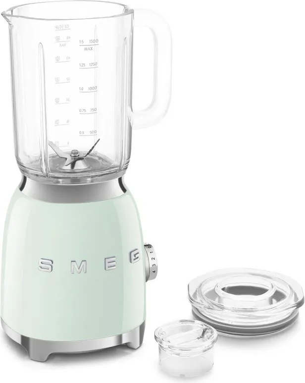 Blender Smeg BLF03PGEU, 800 W, 1,5 l, 18 000 rpm, 4 programe, 4 viteze +Impuls, Otel inoxidabil, Verde pastel