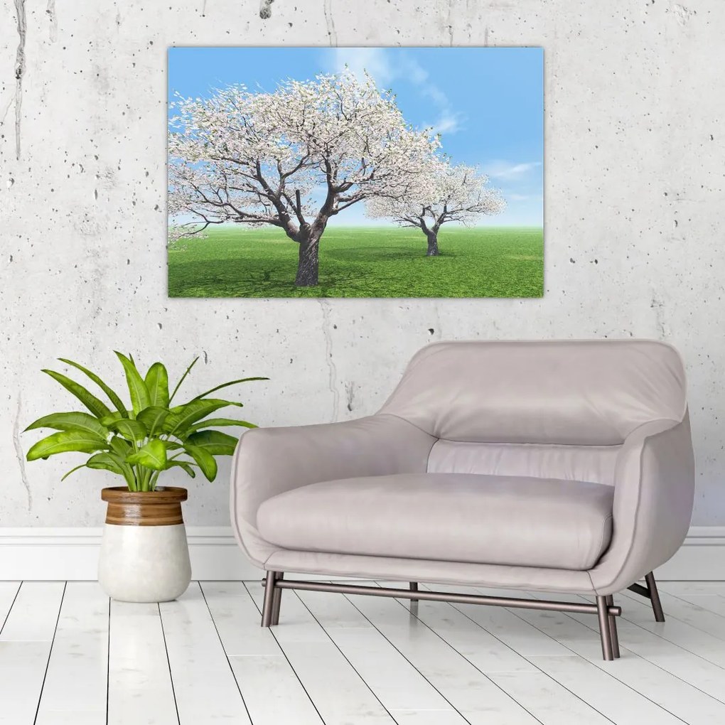 Tablou cu copaci (90x60 cm)