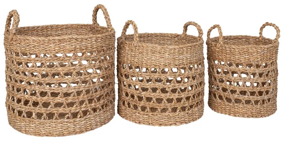 Coșuri Balok, iarbă de mare, natural, 3db