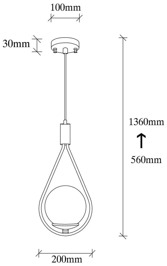 Lustră cu abajur din sticlă Sessiz – Opviq lights