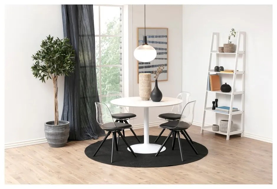 Masă rotundă Actona Ibiza, ø 110 cm, alb