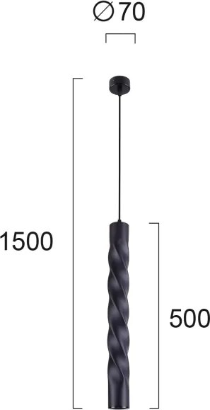 Lustră pe cablu MARLEY 1xGU10/30W/230V neagră