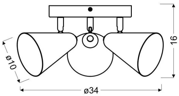 Spot AMOR 3xE14/40W/230V roz