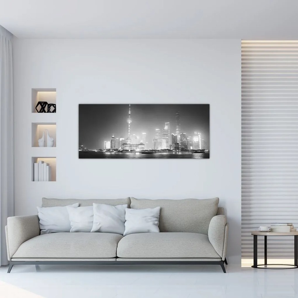 Tablou cu zgârăie nori moderene (120x50 cm)