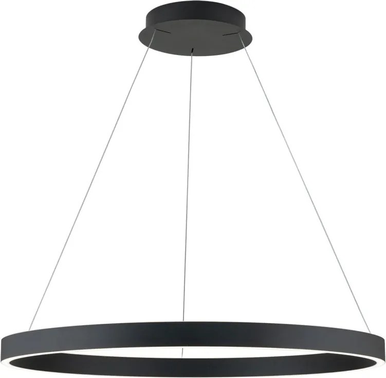 Lustra LED circulara iluminat sus si jos KOLK negru 80cm