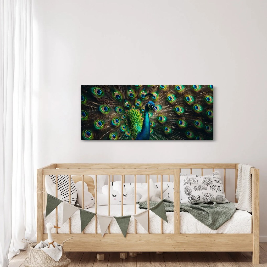 Tablou – Păun (120x50 cm)