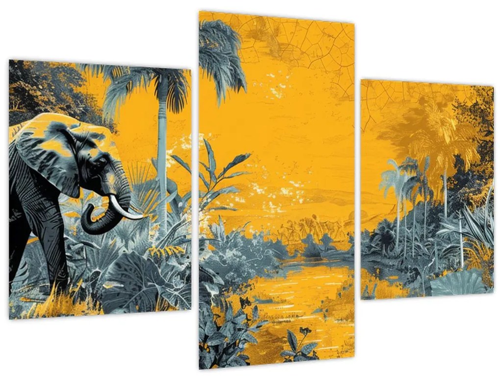 Tablou - Elefant în natură (90x60 cm)