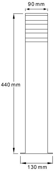 Lampă exterior TEKSAS 1xE27/12W/230V IP44, 44 cm, antracit