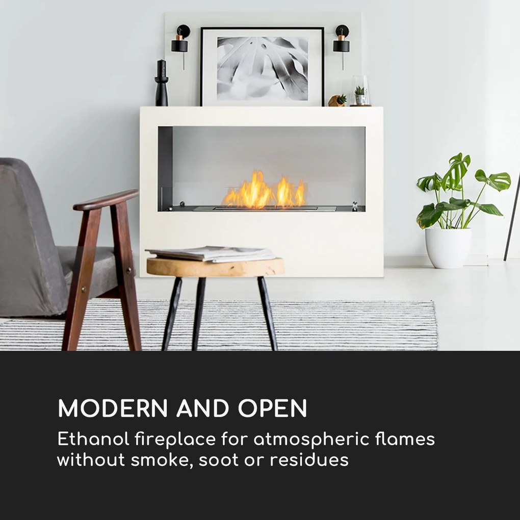 Blumfeldt Fiamme Scoppi, șemineu cu etanol, arzător din oțel inoxidabil, 3 litri, durata de ardere 5-6 ore