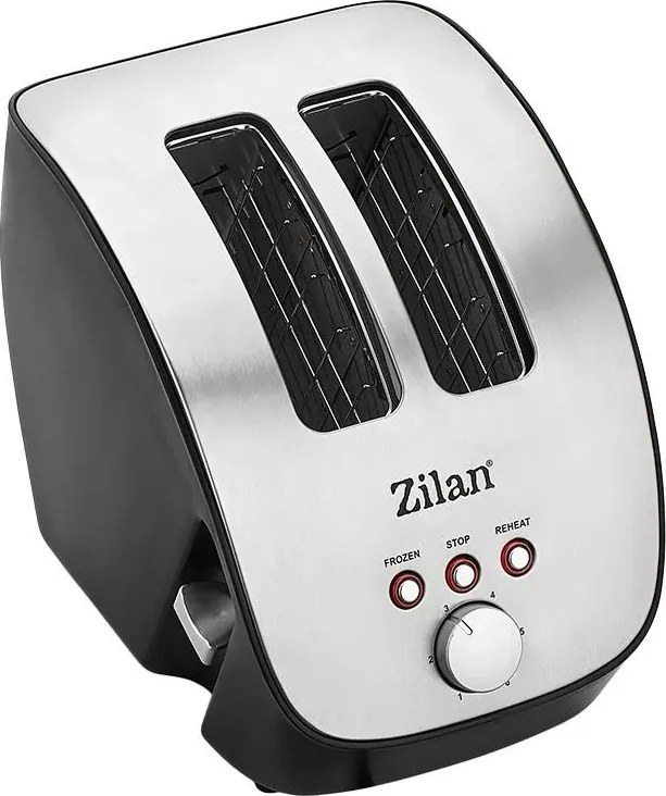 Prajitor de Paine ZILAN ZLN2690,negru inox 1000W, 6 nivele de rumenire