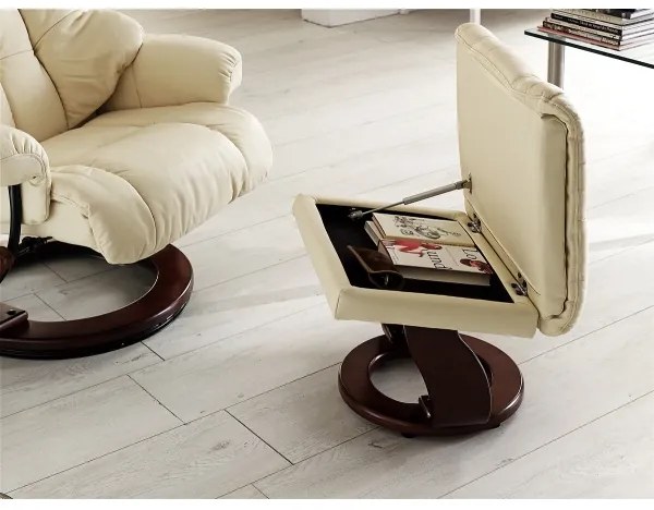 Fotoliu reclinabil HABI crem/nuc