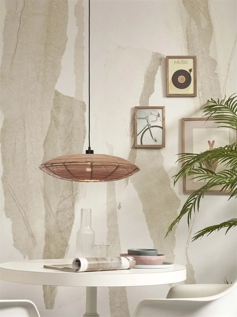 Lustra/Pendul eco din ratan Tanami disc L, nat