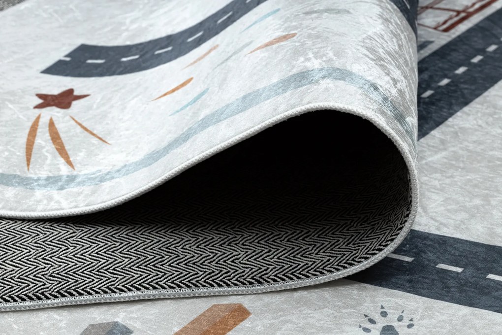 BAMBINO 46980 covor lavabil Pădure, străzi pentru copii anti-alunecare - alb / verde