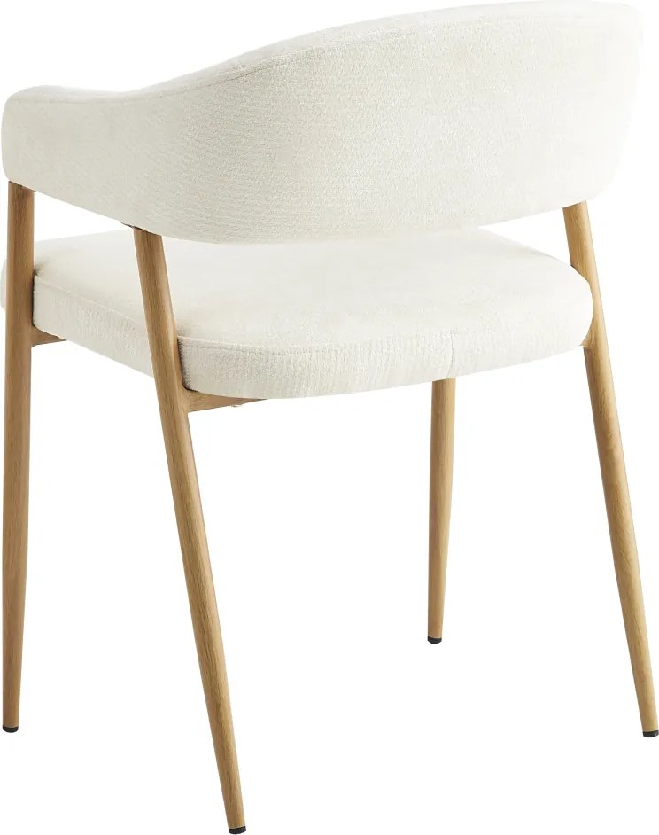 Fotoliu de sufragerie de design, crem/fag, NIZAR TYP 1