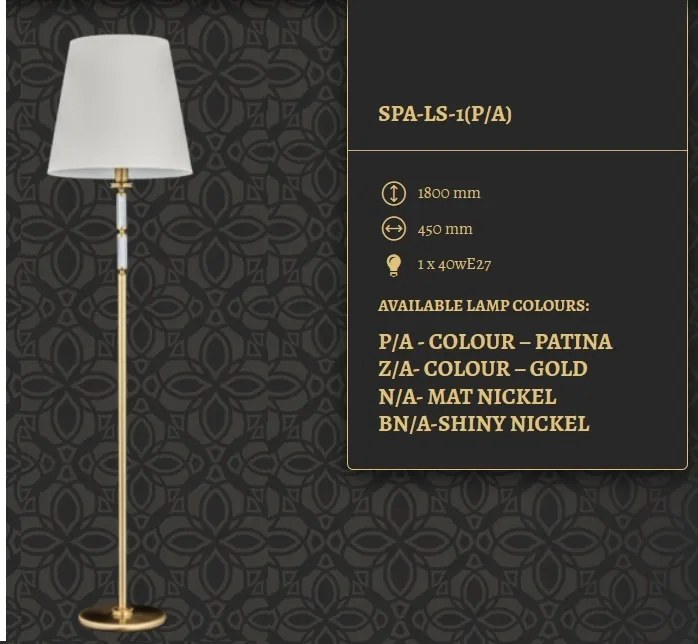 Lampa de podea eleganta realizata manual Sparone