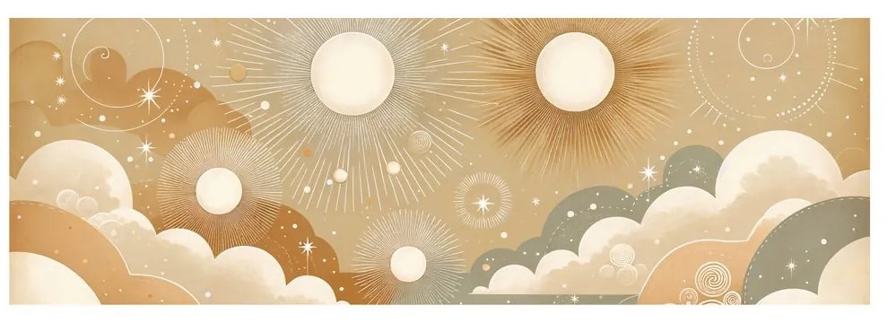 Tablou soare cosmic în norii viselor