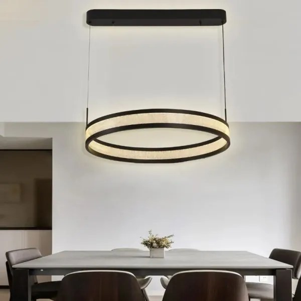 Lustră LED dimabilă pe cablu LED/45W/230V negru + telecomandă