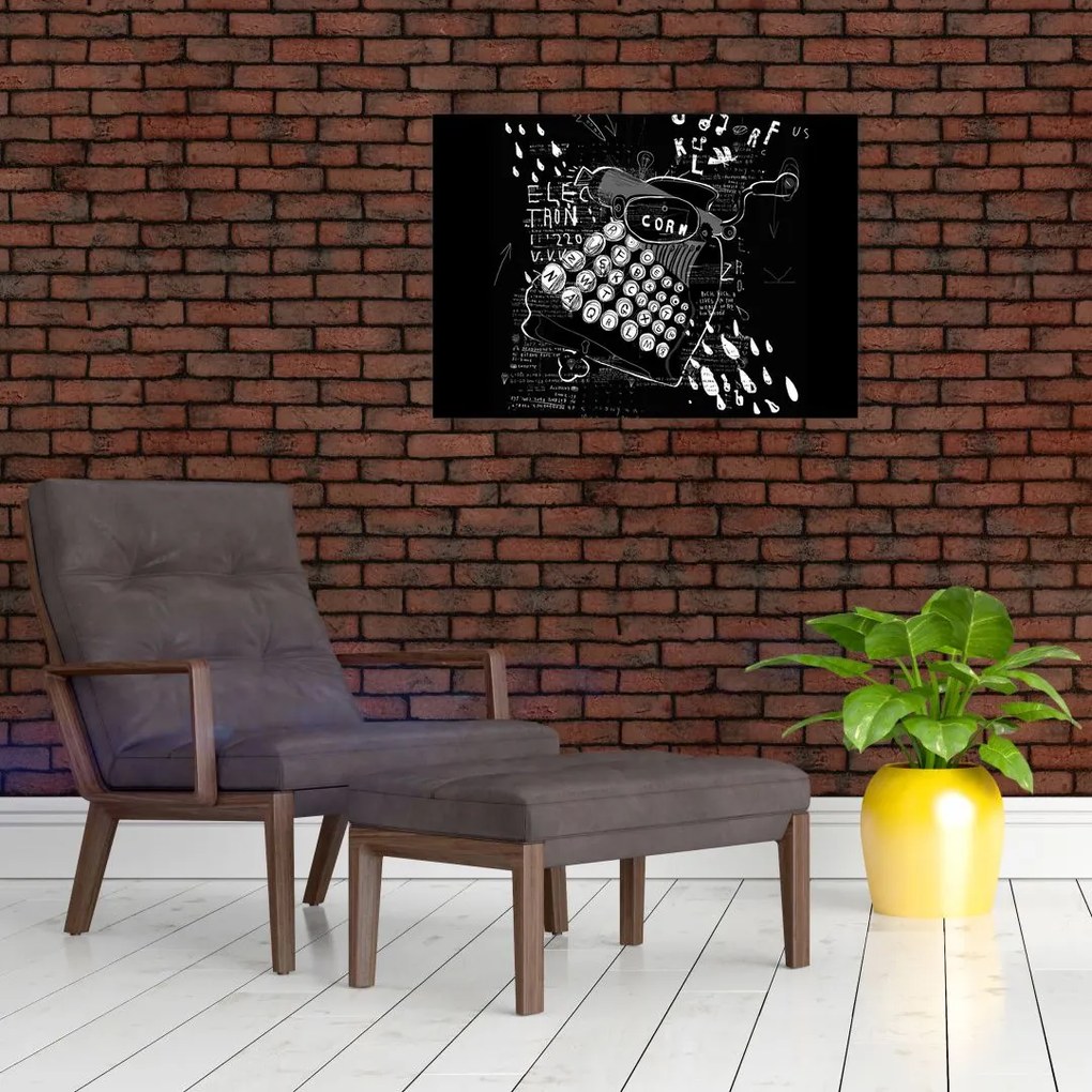 Tablou pe sticlă - Desen în stilul lui Banksy (70x50 cm)