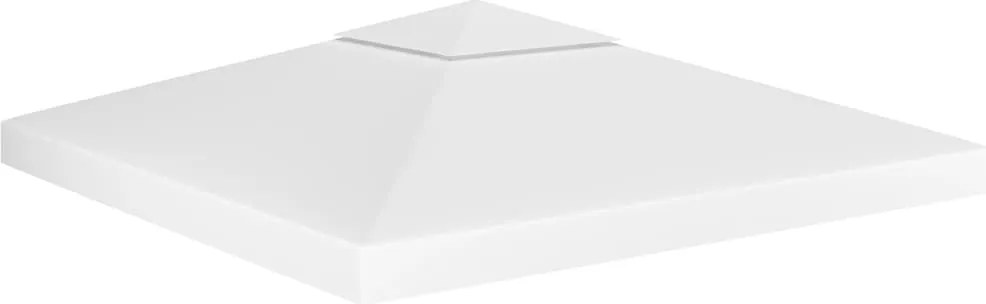 vidaXL Acoperiș de pavilion cu 2 niveluri, alb, 3x3 m, 310 g/m²