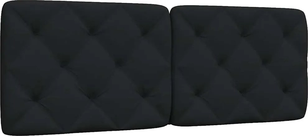 vidaXL Pernă pentru tăblie de pat, negru, 140 cm, material textil