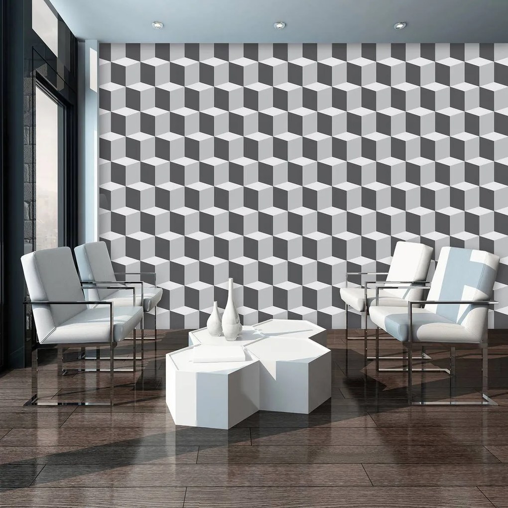 Fototapet - Pătrate 3D (254x184 cm)