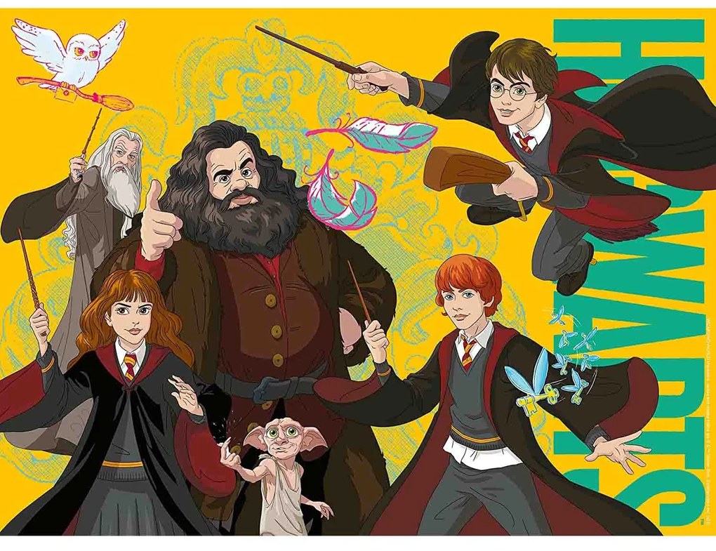 PUZZLE HARRY POTTER SI ALTI VRAJITORI, 100 PIESE - RAVENSBURGER (RVSPC13364)