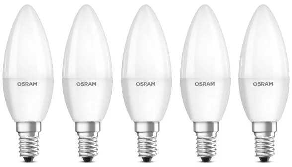 SET 5x Bec LED BASE B40 E14/4,9W/230V 2700K - Osram