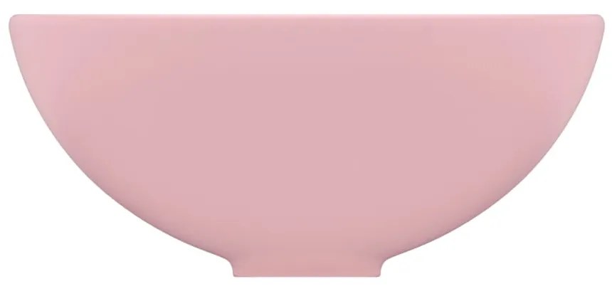 Chiuveta baie lux, roz mat, 32,5x14 cm, ceramica, rotund matte pink