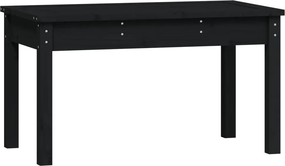 vidaXL Bancă de grădină, negru, 80x44x45 cm, lemn masiv de pin