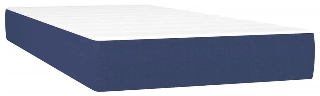 4007147 vidaXL Saltea de pat cu arcuri, albastru, 120x190x20 cm, textil