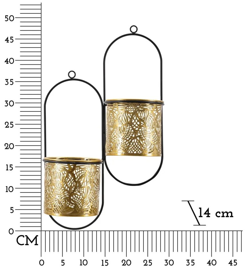 Suport pentru ghiveci din metal ø 14 cm (înălțime 48 cm) Double Hong – Mauro Ferretti