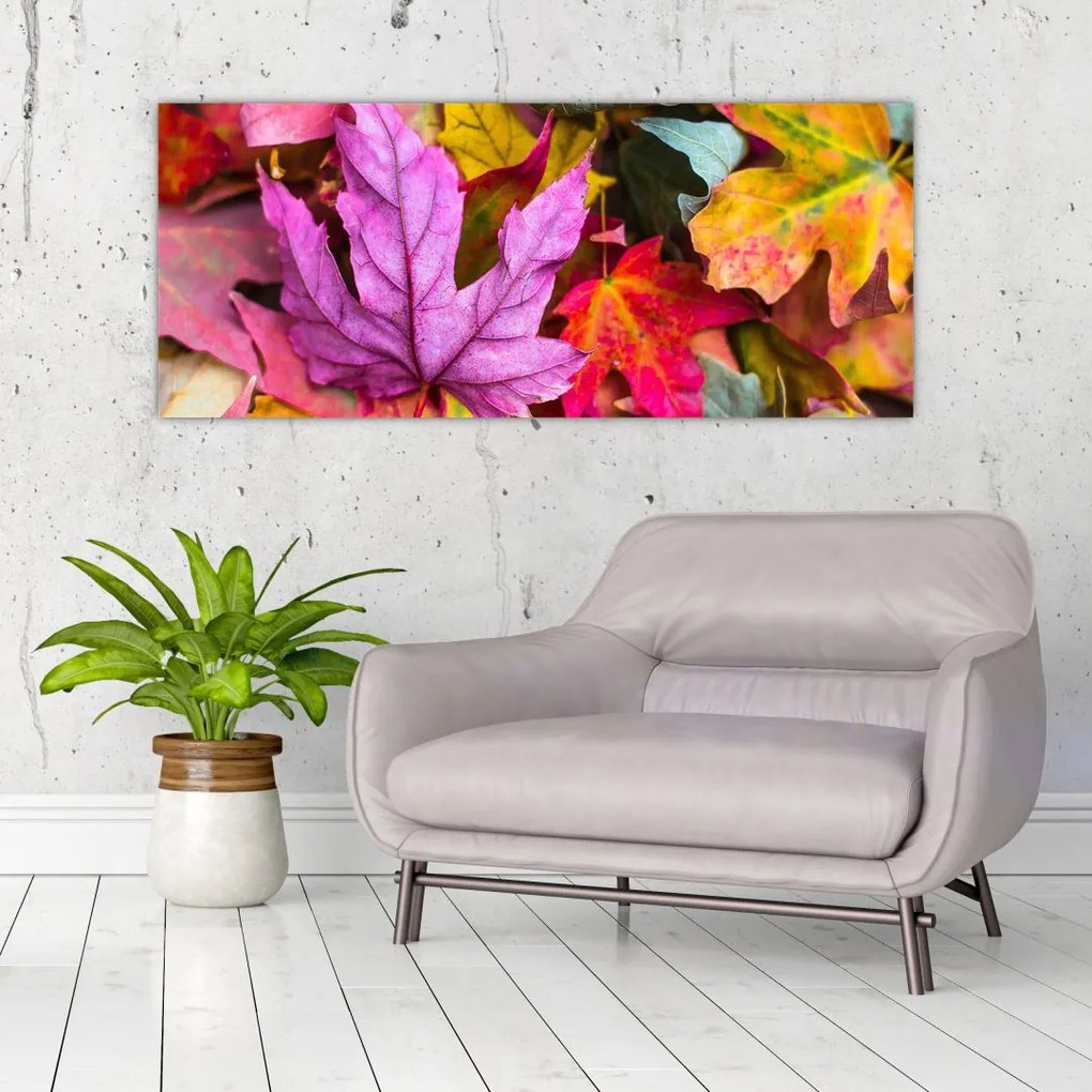 Tablou - frunze de toamnă (120x50 cm)