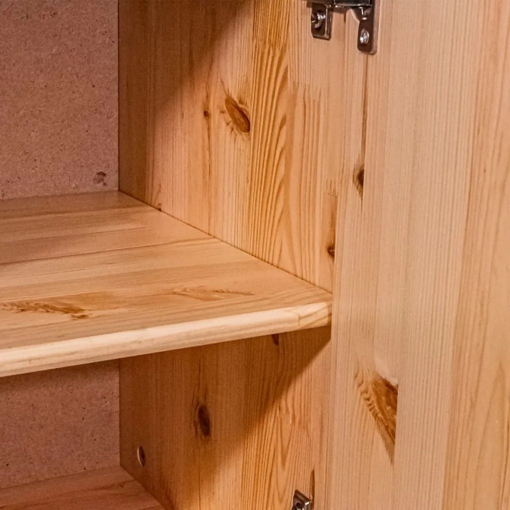 Servanta cu 6 sertare, 113x35x73 cm, lemn masiv de pin 1, Maro